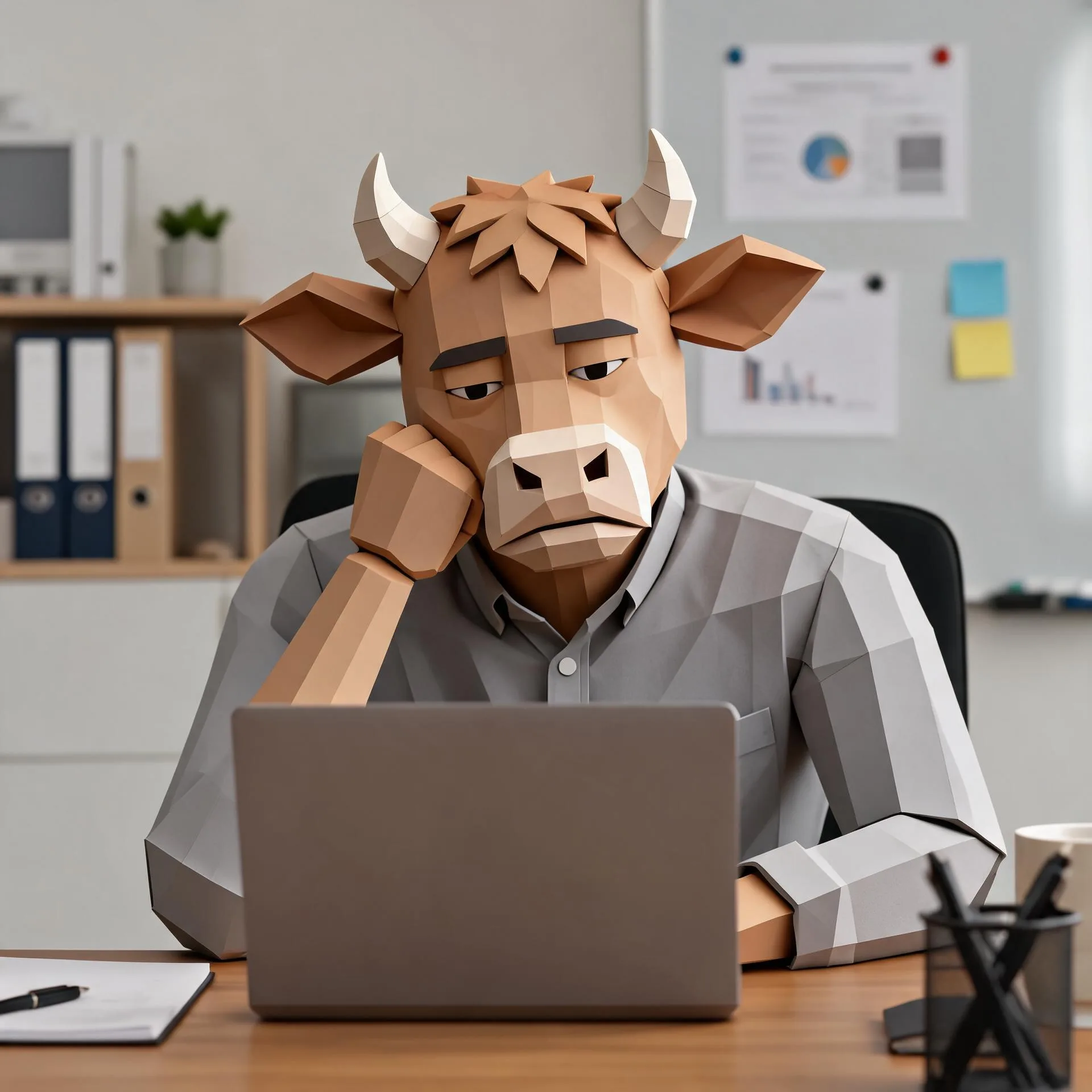 Office worker transformed into a Niu Lai-inspired character